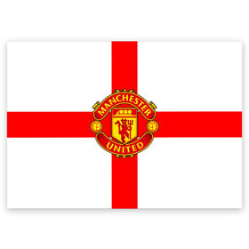 Поздравительная открытка с принтом Manchester united в Белгороде, 100% бумага | плотность бумаги 280 г/м2, матовая, на обратной стороне линовка и место для марки
 | 3д | fc | manchester united | mu | англия | британия | игра | канониры | красные дьяволы | лондон | манчестер | мю | флаг | флаг британии | футбол | эмблема