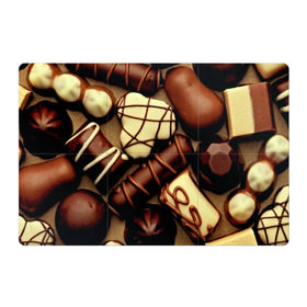Магнитный плакат 3Х2 с принтом Сладкие конфетки в Белгороде, Полимерный материал с магнитным слоем | 6 деталей размером 9*9 см | 3d | десерт | еда | конфеты | много | пища | разные | сладкое | темный | фигуры | фон | форма | шоколад | яркие