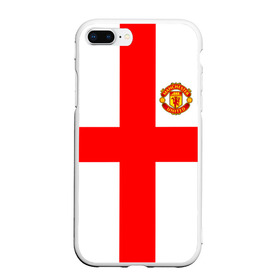 Чехол для iPhone 7Plus/8 Plus матовый с принтом Manchester united в Белгороде, Силикон | Область печати: задняя сторона чехла, без боковых панелей | 3d | 3д | fc | manchester united | mu | англия | британия | игра | канониры | красные дьяволы | лондон | манчестер | мю | флаг | флаг британии | футбол | эмблема