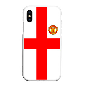 Чехол для iPhone XS Max матовый с принтом Manchester united в Белгороде, Силикон | Область печати: задняя сторона чехла, без боковых панелей | 3d | 3д | fc | manchester united | mu | англия | британия | игра | канониры | красные дьяволы | лондон | манчестер | мю | флаг | флаг британии | футбол | эмблема