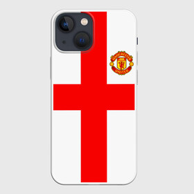 Чехол для iPhone 13 mini с принтом Manchester united в Белгороде,  |  | 3d | 3д | fc | manchester united | mu | англия | британия | игра | канониры | красные дьяволы | лондон | манчестер | мю | флаг | флаг британии | футбол | эмблема