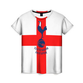 Женская футболка 3D с принтом Tottenham в Белгороде, 100% полиэфир ( синтетическое хлопкоподобное полотно) | прямой крой, круглый вырез горловины, длина до линии бедер | 3d | english | fc | football | new | tottenham | tottenham hotspur | англия | британия | логотип | лондон | новые | популярные | прикольные | тоттенхэм | тоттенхэм хотспур | фк | флаг | футбол | футбольный клуб