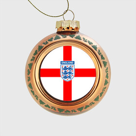 Стеклянный ёлочный шар с принтом Сборная Англии в Белгороде, Стекло | Диаметр: 80 мм | англия | игра | лондон | сборная | футбол