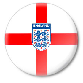 Значок с принтом Сборная Англии в Белгороде,  металл | круглая форма, металлическая застежка в виде булавки | Тематика изображения на принте: англия | игра | лондон | сборная | футбол