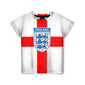 Детская футболка 3D с принтом Сборная Англии в Белгороде, 100% гипоаллергенный полиэфир | прямой крой, круглый вырез горловины, длина до линии бедер, чуть спущенное плечо, ткань немного тянется | англия | игра | лондон | сборная | футбол