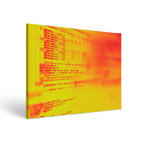 Холст прямоугольный с принтом Компьютерный код в Белгороде, 100% ПВХ |  | Тематика изображения на принте: желтый | кибер | код | оранжевый | прога