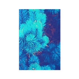 Обложка для паспорта матовая кожа с принтом Голубая ель в Белгороде, натуральная матовая кожа | размер 19,3 х 13,7 см; прозрачные пластиковые крепления | 3d | ёлка | ель | зелёный | лес | новый год | праздник | природа | текстура | фон