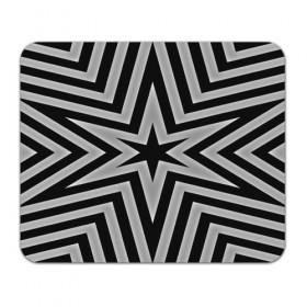 Коврик прямоугольный с принтом Звезда в Белгороде, натуральный каучук | размер 230 х 185 мм; запечатка лицевой стороны | 3d | black | абстракция | другие | линии | полосы | прикольные | текстуры | цветные | черно белый