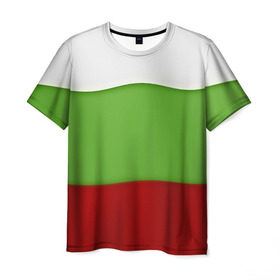 Мужская футболка 3D с принтом Болгария в Белгороде, 100% полиэфир | прямой крой, круглый вырез горловины, длина до линии бедер | bulgaria | flag | болгария | республика болгария | текстура | флаг
