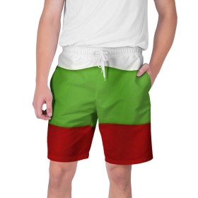 Мужские шорты 3D с принтом Болгария в Белгороде,  полиэстер 100% | прямой крой, два кармана без застежек по бокам. Мягкая трикотажная резинка на поясе, внутри которой широкие завязки. Длина чуть выше колен | bulgaria | flag | болгария | республика болгария | текстура | флаг