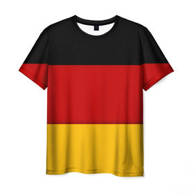 Мужская футболка 3D с принтом Германия в Белгороде, 100% полиэфир | прямой крой, круглый вырез горловины, длина до линии бедер | Тематика изображения на принте: germany | флаг