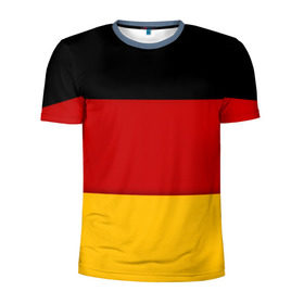 Мужская футболка 3D спортивная с принтом Германия в Белгороде, 100% полиэстер с улучшенными характеристиками | приталенный силуэт, круглая горловина, широкие плечи, сужается к линии бедра | germany | флаг