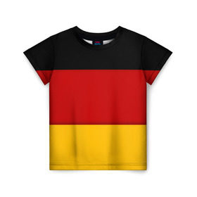 Детская футболка 3D с принтом Германия в Белгороде, 100% гипоаллергенный полиэфир | прямой крой, круглый вырез горловины, длина до линии бедер, чуть спущенное плечо, ткань немного тянется | germany | флаг