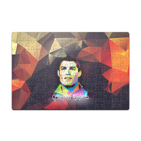 Пазл магнитный 126 элементов с принтом Cristiano Ronaldo в Белгороде, полимерный материал с магнитным слоем | 126 деталей, размер изделия —  180*270 мм | 