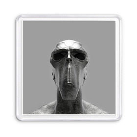 Магнит 55*55 с принтом Гуманоид в Белгороде, Пластик | Размер: 65*65 мм; Размер печати: 55*55 мм | head | humanoid | sculpture | голова | идол | инопланетянин | истукан | космос | скульптура | статуя