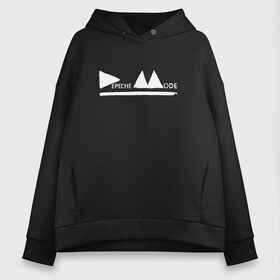 Женское худи Oversize хлопок с принтом Depeche mode (white) в Белгороде, френч-терри — 70% хлопок, 30% полиэстер. Мягкий теплый начес внутри —100% хлопок | боковые карманы, эластичные манжеты и нижняя кромка, капюшон на магнитной кнопке | Тематика изображения на принте: andrew fletcher | dave gahan | depeche mode | martin gore