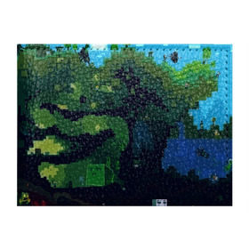 Обложка для студенческого билета с принтом Minecraft the Game в Белгороде, натуральная кожа | Размер: 11*8 см; Печать на всей внешней стороне | 3d | game | minecraft | башни | дорога | игры | песочница | светильник | тотем | храм | человечки