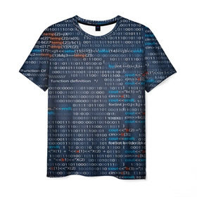 Мужская футболка 3D с принтом Информатика в Белгороде, 100% полиэфир | прямой крой, круглый вырез горловины, длина до линии бедер | computer code | technology | код | компьютеры