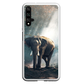 Чехол для Honor 20 с принтом Слон в лесу в Белгороде, Силикон | Область печати: задняя сторона чехла, без боковых панелей | африка | африканский | бивни | большой | гигант джунгли | зоопарк | индийский | индия | лесной великан | мамонт | огромный | саванна | сафари | серый | слон | слоненок | слониха | стадо | уши | хобот