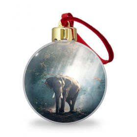 Ёлочный шар с принтом Слон в лесу в Белгороде, Пластик | Диаметр: 77 мм | африка | африканский | бивни | большой | гигант джунгли | зоопарк | индийский | индия | лесной великан | мамонт | огромный | саванна | сафари | серый | слон | слоненок | слониха | стадо | уши | хобот