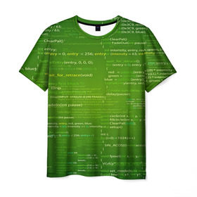 Мужская футболка 3D с принтом technology code в Белгороде, 100% полиэфир | прямой крой, круглый вырез горловины, длина до линии бедер | computer code | technology | код | компьютеры