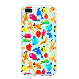 Чехол для iPhone 7Plus/8 Plus матовый с принтом Рыбки в Белгороде, Силикон | Область печати: задняя сторона чехла, без боковых панелей | 3d | вода | другие | животные | красивые | лето | море | океан | прикольные | природа | разноцветные | рыба | текстуры | цветные | яркие
