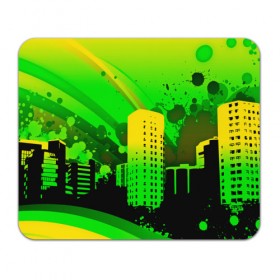Коврик прямоугольный с принтом Город в красках в Белгороде, натуральный каучук | размер 230 х 185 мм; запечатка лицевой стороны | 3d | город | другие | зеленый | картинка | красивые | краски | прикольные | пятна | радуга | свет | цветные | яркие