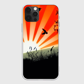 Чехол для iPhone 12 Pro Max с принтом Закат в Белгороде, Силикон |  | 3d | деревья | другие | закат | картинка | лето | линии | полосы | прикольные | природа | птицы | растение | солнце | цветные | япония | яркие