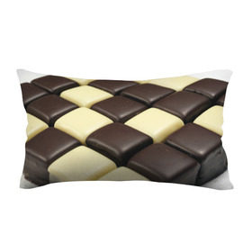 Подушка 3D антистресс с принтом Шоколадные конфеты в Белгороде, наволочка — 100% полиэстер, наполнитель — вспененный полистирол | состоит из подушки и наволочки на молнии | десерт | еда | конфеты | сладкое | структуры | шахматы | шоколад