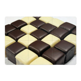 Магнитный плакат 3Х2 с принтом Шоколадные конфеты в Белгороде, Полимерный материал с магнитным слоем | 6 деталей размером 9*9 см | десерт | еда | конфеты | сладкое | структуры | шахматы | шоколад