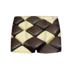Мужские трусы 3D с принтом Шоколадные конфеты в Белгороде, 50% хлопок, 50% полиэстер | классическая посадка, на поясе мягкая тканевая резинка | десерт | еда | конфеты | сладкое | структуры | шахматы | шоколад