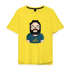 Мужская футболка хлопок Oversize с принтом Codefest`17_3 в Белгороде, 100% хлопок | свободный крой, круглый ворот, “спинка” длиннее передней части | codefest | админ | борода | код | кодефест | кодфест | компбютер | ноутбук | программирование | программист
