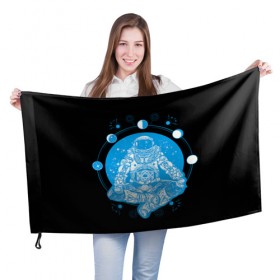 Флаг 3D с принтом Космонавт в Белгороде, 100% полиэстер | плотность ткани — 95 г/м2, размер — 67 х 109 см. Принт наносится с одной стороны | день космонавтики | звезда | звезды | космонавт | космонавты | космос | планета | планеты | ракета | ракеты