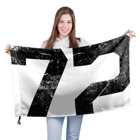 Флаг 3D с принтом New York 72 Black в Белгороде, 100% полиэстер | плотность ткани — 95 г/м2, размер — 67 х 109 см. Принт наносится с одной стороны | 