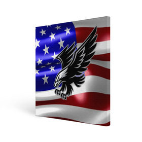 Холст квадратный с принтом Флаг США с орлом в Белгороде, 100% ПВХ |  | Тематика изображения на принте: usa | америка | белоголовый | герб | государство | доллар | дядя сэм | звездно полосатый флаг | лысый | нато | оон | орел | птица | свобода | символ | соединённые штаты америки | страна | сша | штат