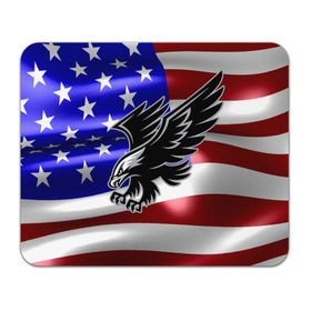 Коврик прямоугольный с принтом Флаг США с орлом в Белгороде, натуральный каучук | размер 230 х 185 мм; запечатка лицевой стороны | usa | америка | белоголовый | герб | государство | доллар | дядя сэм | звездно полосатый флаг | лысый | нато | оон | орел | птица | свобода | символ | соединённые штаты америки | страна | сша | штат