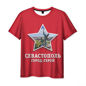 Мужская футболка 3D с принтом Севастополь город-герой в Белгороде, 100% полиэфир | прямой крой, круглый вырез горловины, длина до линии бедер | 