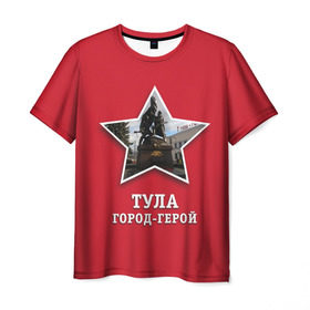 Мужская футболка 3D с принтом Тула город-герой в Белгороде, 100% полиэфир | прямой крой, круглый вырез горловины, длина до линии бедер | битва | великая | война | герой | город | день | отечественная | победы | тула