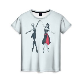 Женская футболка 3D с принтом Ballerinas TWP в Белгороде, 100% полиэфир ( синтетическое хлопкоподобное полотно) | прямой крой, круглый вырез горловины, длина до линии бедер | 21 pilots | twenty one pilots