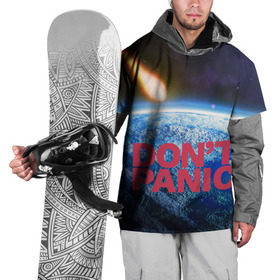 Накидка на куртку 3D с принтом Без паники, метеорит в Белгороде, 100% полиэстер |  | do not panic | dont panic | апокалипсис | без паники | взрыв | гибель | земля | классная | комета | конец света | космос | крутая | метеорит | не надо | прикол | прикольная надпись | ужас