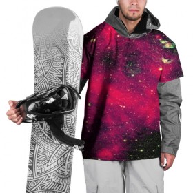 Накидка на куртку 3D с принтом Розовый космос в Белгороде, 100% полиэстер |  | nebula | space | star | вселенная | звезды | земля | космический | космос | планеты | плеяды | пространство | созвездие