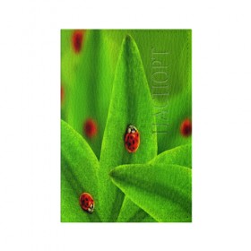 Обложка для паспорта матовая кожа с принтом Милые насекомые в Белгороде, натуральная матовая кожа | размер 19,3 х 13,7 см; прозрачные пластиковые крепления | Тематика изображения на принте: 