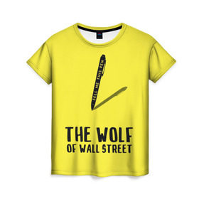 Женская футболка 3D с принтом Волк с Уолл Стрит в Белгороде, 100% полиэфир ( синтетическое хлопкоподобное полотно) | прямой крой, круглый вырез горловины, длина до линии бедер | the wolf of wall street | волк с уолл стрит | леонардо дикаприо | мартин скорсезе | продай мне эту ручку