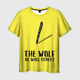 Мужская футболка 3D с принтом Волк с Уолл Стрит в Белгороде, 100% полиэфир | прямой крой, круглый вырез горловины, длина до линии бедер | the wolf of wall street | волк с уолл стрит | леонардо дикаприо | мартин скорсезе | продай мне эту ручку