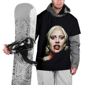 Накидка на куртку 3D с принтом Леди Гага в Белгороде, 100% полиэстер |  | lady gaga | леди гага