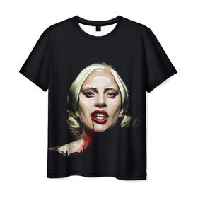 Мужская футболка 3D с принтом Леди Гага в Белгороде, 100% полиэфир | прямой крой, круглый вырез горловины, длина до линии бедер | lady gaga | леди гага
