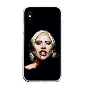 Чехол для iPhone XS Max матовый с принтом Леди Гага в Белгороде, Силикон | Область печати: задняя сторона чехла, без боковых панелей | lady gaga | леди гага