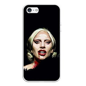 Чехол для iPhone 5/5S матовый с принтом Леди Гага в Белгороде, Силикон | Область печати: задняя сторона чехла, без боковых панелей | lady gaga | леди гага