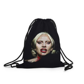 Рюкзак-мешок 3D с принтом Леди Гага в Белгороде, 100% полиэстер | плотность ткани — 200 г/м2, размер — 35 х 45 см; лямки — толстые шнурки, застежка на шнуровке, без карманов и подкладки | lady gaga | леди гага