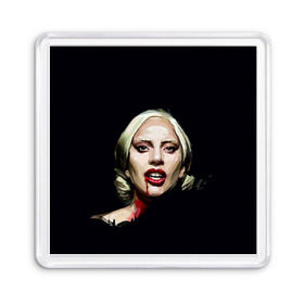 Магнит 55*55 с принтом Леди Гага в Белгороде, Пластик | Размер: 65*65 мм; Размер печати: 55*55 мм | lady gaga | леди гага